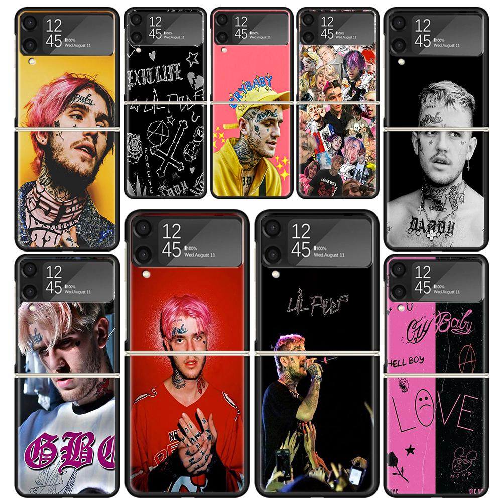 Lil Peep Singer Cases For Samsung Galaxy Z Flip 4 5 6 7 3 Z Flip7 Flip6 Flip4 Flip5 Flip3 5G Hard Shockproof Fundas Cover Galaxy