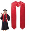 1pcs Graduation Stole Sash Satin Plain Honor Stole Bachelor Gown Scarf Unisex Adult Graduation Honors Stole Graduations
