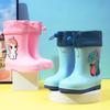 Children's Waterproof Unicorn & Dinosaur Rain Boots with Non-Slip Sole, Fleece-Lined for Boys & Girls