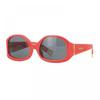 Jacquemus Sunglasses Geometric Full Rim  Shiny Black Frame And Brown Lens Jac 15c1 Red