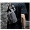 Men Canvas Chest Bag Large Capacity Crossbody Bags Retro Shoulder Bag Casual Student Messenger Bag