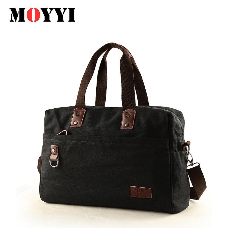 Men's Retro Canvas Shoulder Messenger Bag with Zipper
