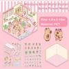 Kawaii Kapibala 3D Landscaping Stickers Cartoon Miniature Scene Visual Stacking Stickers Christmas Gift For Gift