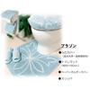Senko Blason Toilet Lid Cover, Adhesive, Multi-Type, White, with Elegant Crest Pattern, 38916