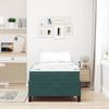 Bed Frame with Mattress Dark Green 90 x 200 cm Fabric