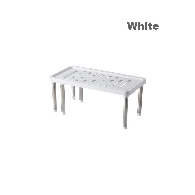 

Выдвижная полка Кухонная сушилка для посуды Стойка для хранения бутылочек со специями Органайзер для шкафа Двухъярусное хранение на столешнице белый