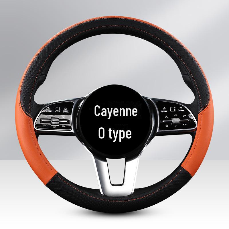 Uniwersalny Czterosezonowy Pokrowiec na Kierownicę Samochodową z PU Skóry: Odporny na zużycie, dopasowany kolorystycznie, modny pokrowiec na kierownicę do małych samochodów.