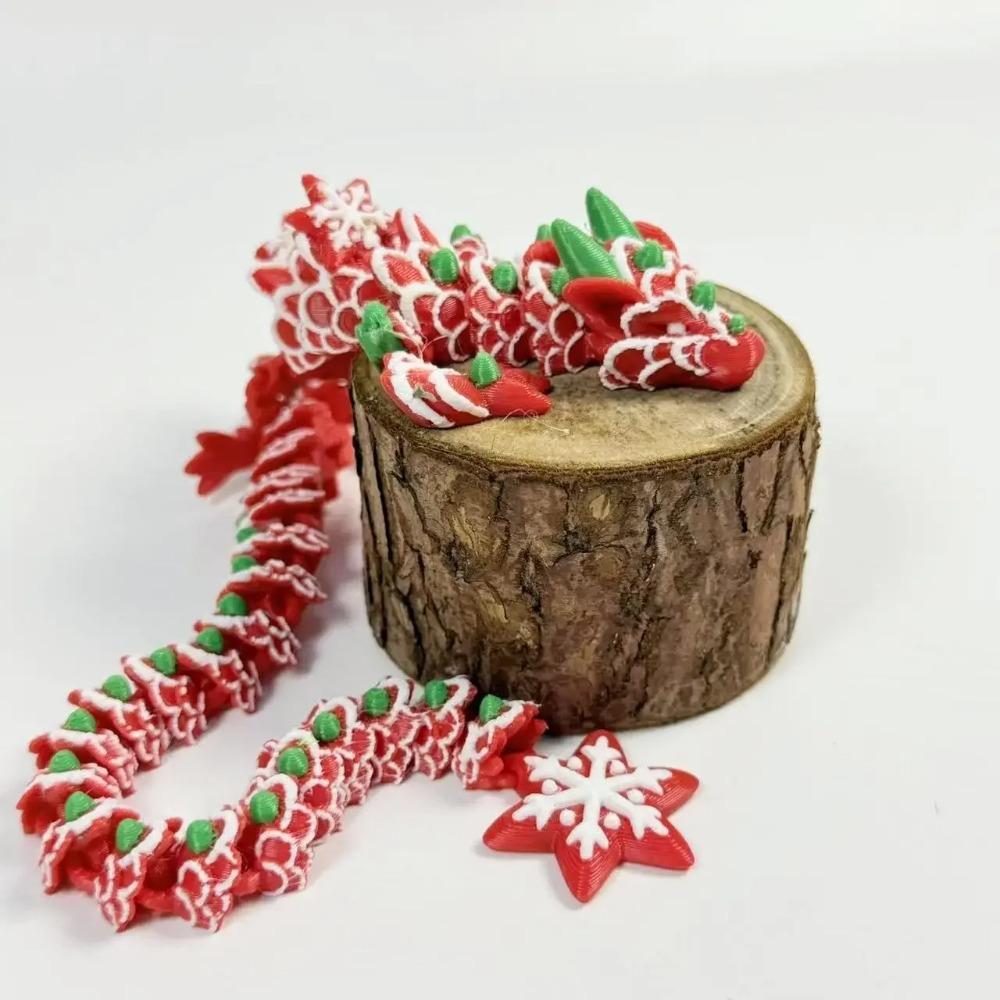 3D Geprint Gewrichts Draak Figuur Kristal Flexibel Draak Ornament Huis Kantoor Bureau Decor Ambacht Kerst Vakantie Cadeau