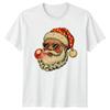 Santa Claus Bubblegum Heart Sunglasses Christmas Holidays Unisex Unisexs Graphic Tee