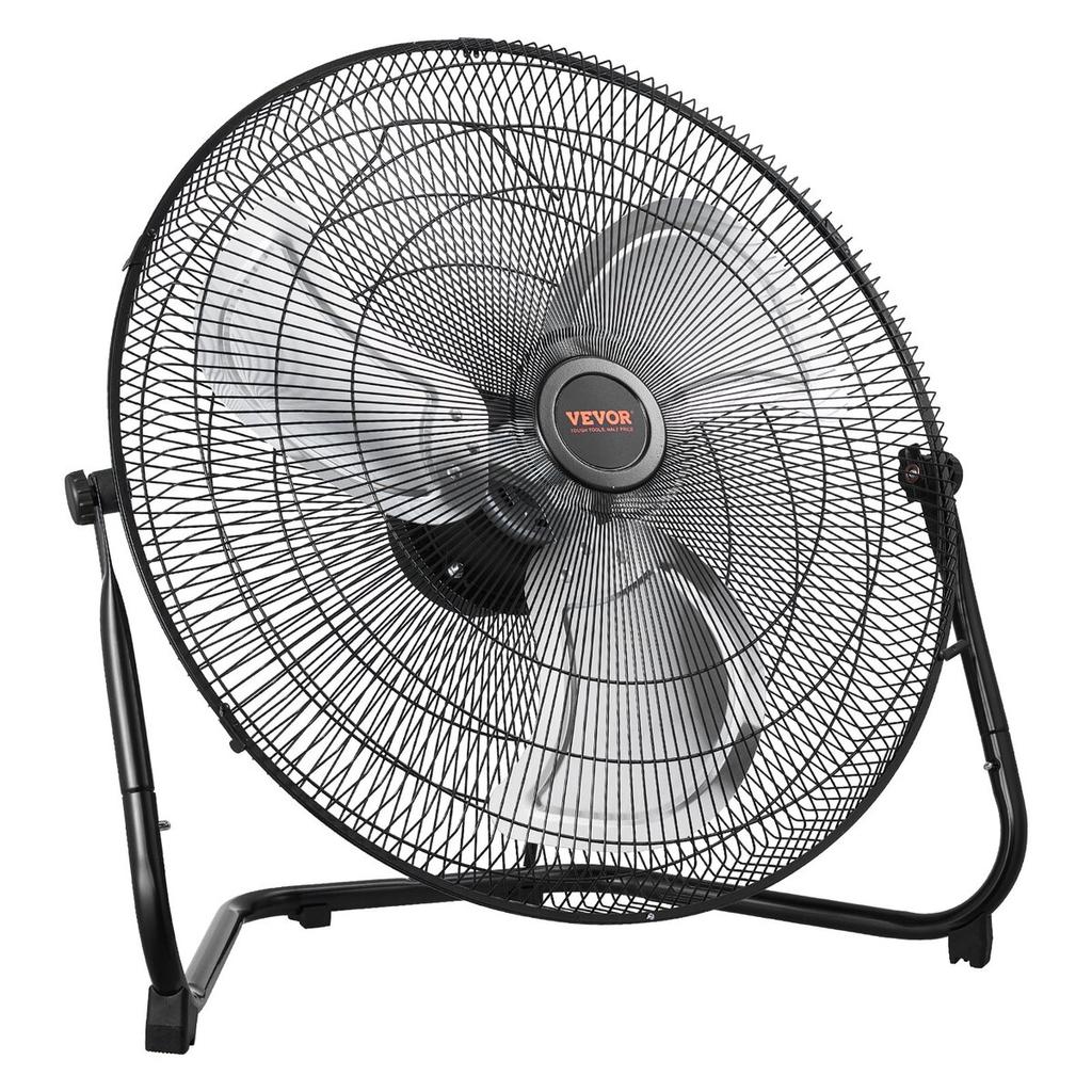 20 Inch Vloerventilator 3 Snelheden 360° Verstelbare Kanteling Hoge Snelheid Industriële Ventilator