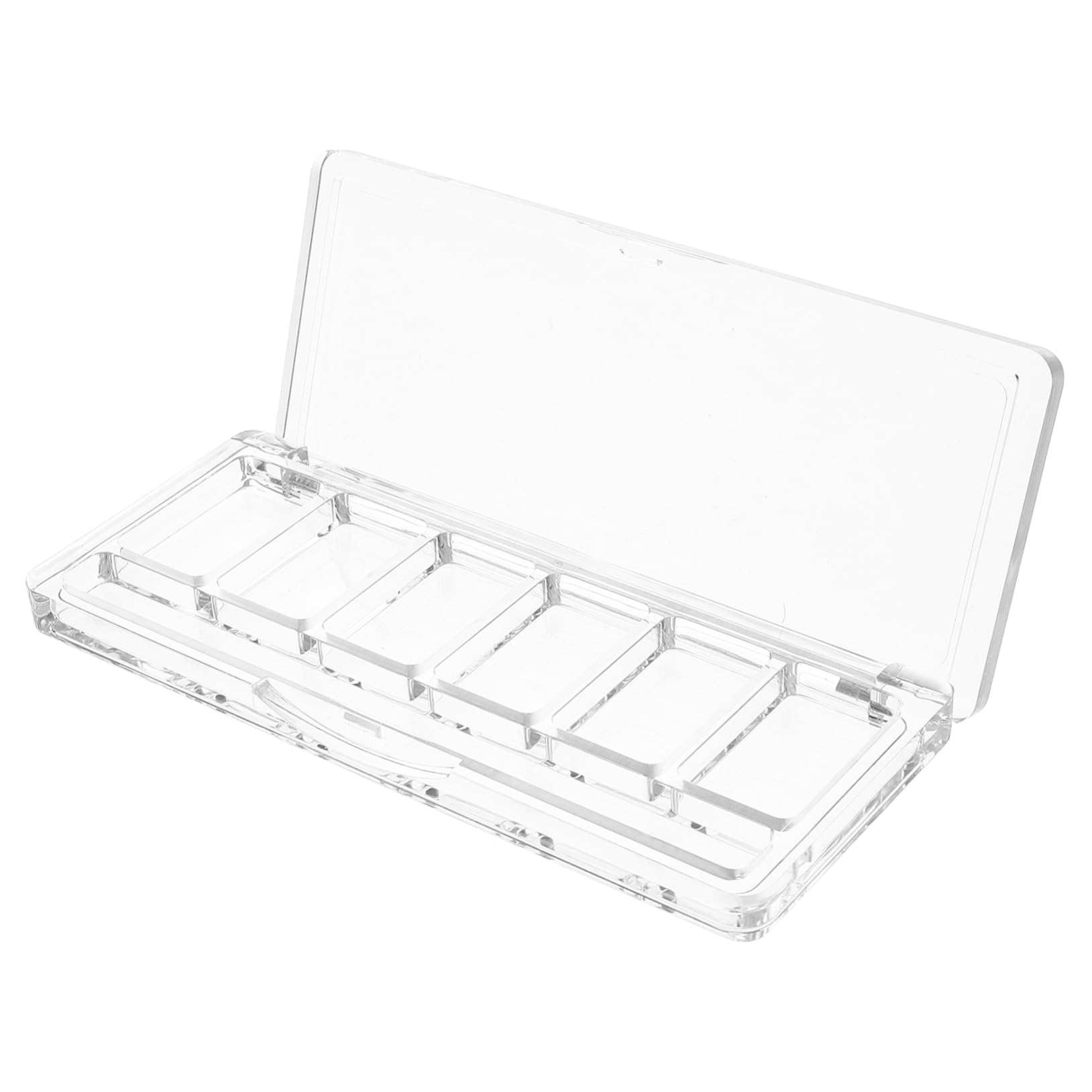 FRCOLOR Прозрачная палитра, 6 ячеек, Пустая палитра, Дорожный кейс-органайзер для макияжа