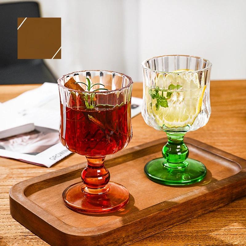 Sklenice na šampaňské, koktejlový pohár, světlo, luxusní skládané sklenice na whisky, domácí retro pohár, vynikající džus, pití, hrnek, nádobí