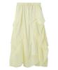 Emi Tucked Sheer Volume Skirt 13WFS252063 YEL Women's
