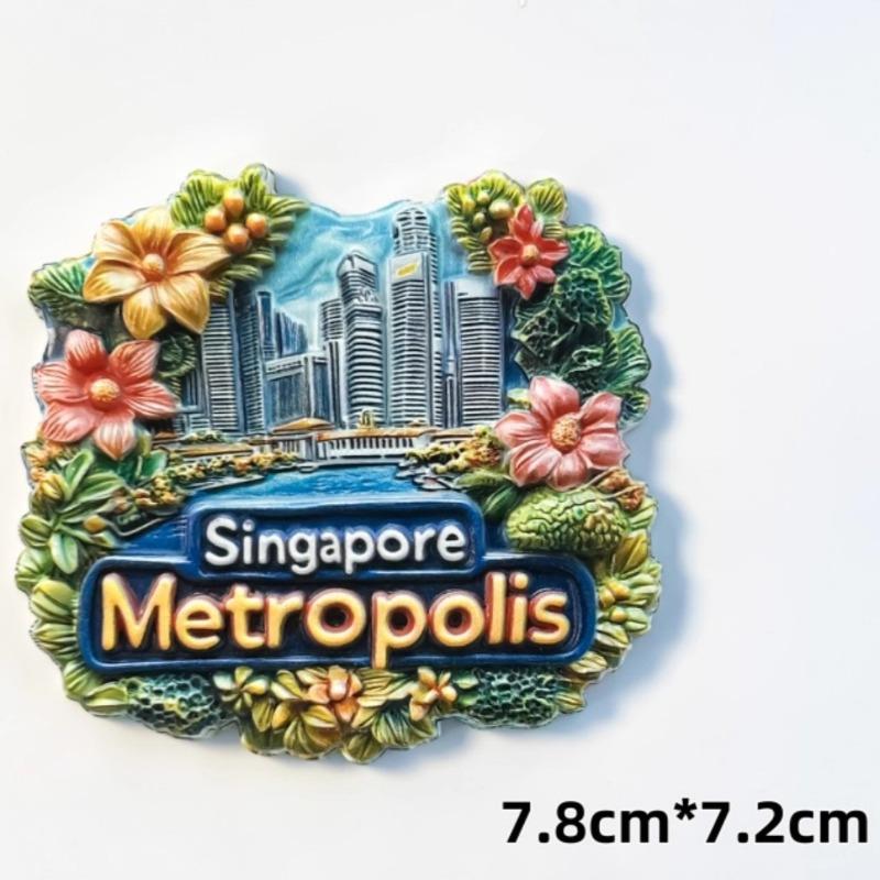 Singapore Fridge Magnets Gardens By the Bay Travel Souvenirs Merlion Sand Hotel Fridge Stickers Home Decor Birthday Gifts