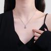 Romantic Holidays Water Drop Zircon Necklace Classic Single Teardrop Collarbone Chain Pear Pendant Necklace Female Gifts for Girlfriends