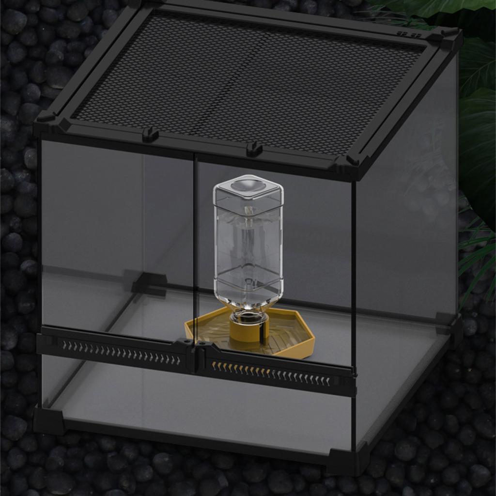 Reptilien Wassernapf Futternapf Wasserflasche für Reptilien Haustier Rutschfest Automatischer Wasserspender für Echsen