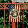 2D Flat, USA 250th Anniversary 1776-2026 Patriotic Metal Wall Sign - 7.87*11.8 Inch Distressed Retro Bald Eagle & Mount Rushmore Plaque Suitable for