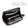 Genuine Leather Women's Wallet RFID Blocking Women Card Holder Luxury Cowhide Long Zipper Wallets Fashion Phone Bag Coin Purse
