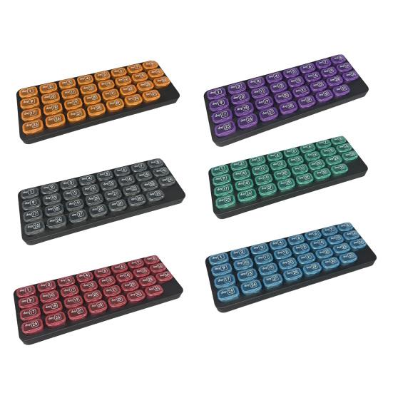 Monthly Pill Organizer 31 Day Portable Travel Pill Box with Numbered Compartments Easy Open Pill Case for Daily Medication And Supplement
