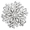Elegant 3D Rotating Snowflake Brooch For Formal Event And Holiday Parties Crafted From Sturdy Alloy Material