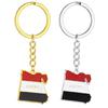 Keychain for Women Men Egypt Map Flag Shape Keyring Ethnic Style Flag Keyring