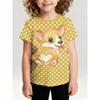Summer Children's 3D Printed Crew Neck T-Shirt Fashion Versatile Breathable Trend Casual