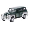 1:32 Scale Kids Pull Back Vehicle Toy Openable Door Alloy Vintage Car Model Toy with Sound Light Effect Dark Green