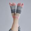 3Pairs Sweat Absorption Toe Short Calf Socks Stripe Toe Separator Socks Two Toe Tube Socks  Slippers