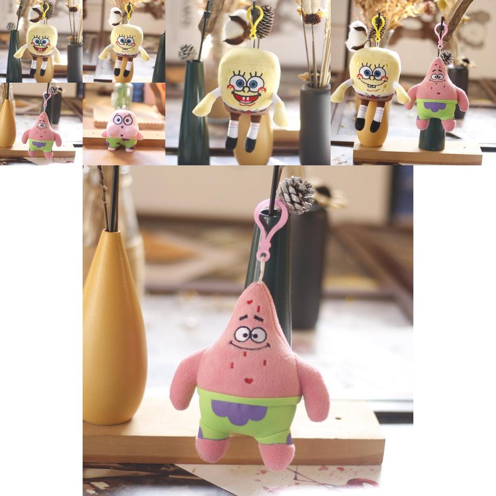 Adorable Spongebob Keychain Plush Toy Cute Patrick Bag Charm For Kids And Adults