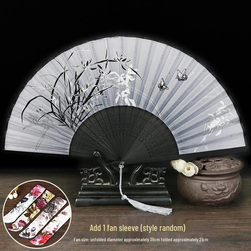 Ancient Chinese Hanfu Folding Fan - Classical Dance & Summer Accessory for Women