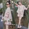Women's Summer Chinese-Style Slim Shorts & Printed Cardigan Two-Piece Set