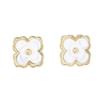 French Temperament, Elegant Fritillary Four-leaf Flower Stud Earrings, Simple and Small, Gentle Temperament, Silver Needle Earrings, Design Earrings,