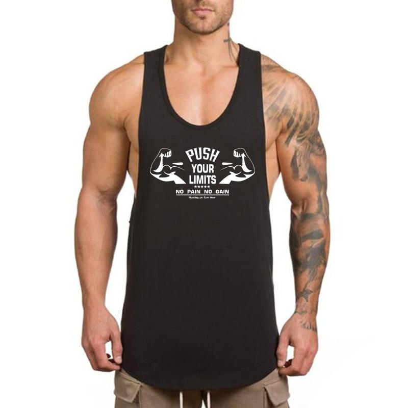 Muscleguys  Retro Elastic Cotton Loose Vest Sports Sweat-absorbing Tough Guy Bottoming Sleeveless Top