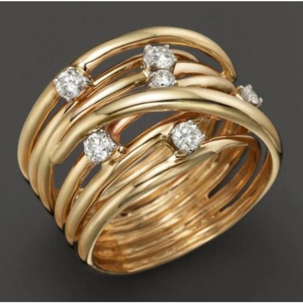 Gorgeous Luxury Rings for Women Wedding Engagement Accessories Unique Female Ring Fashion Jewelry Gifts