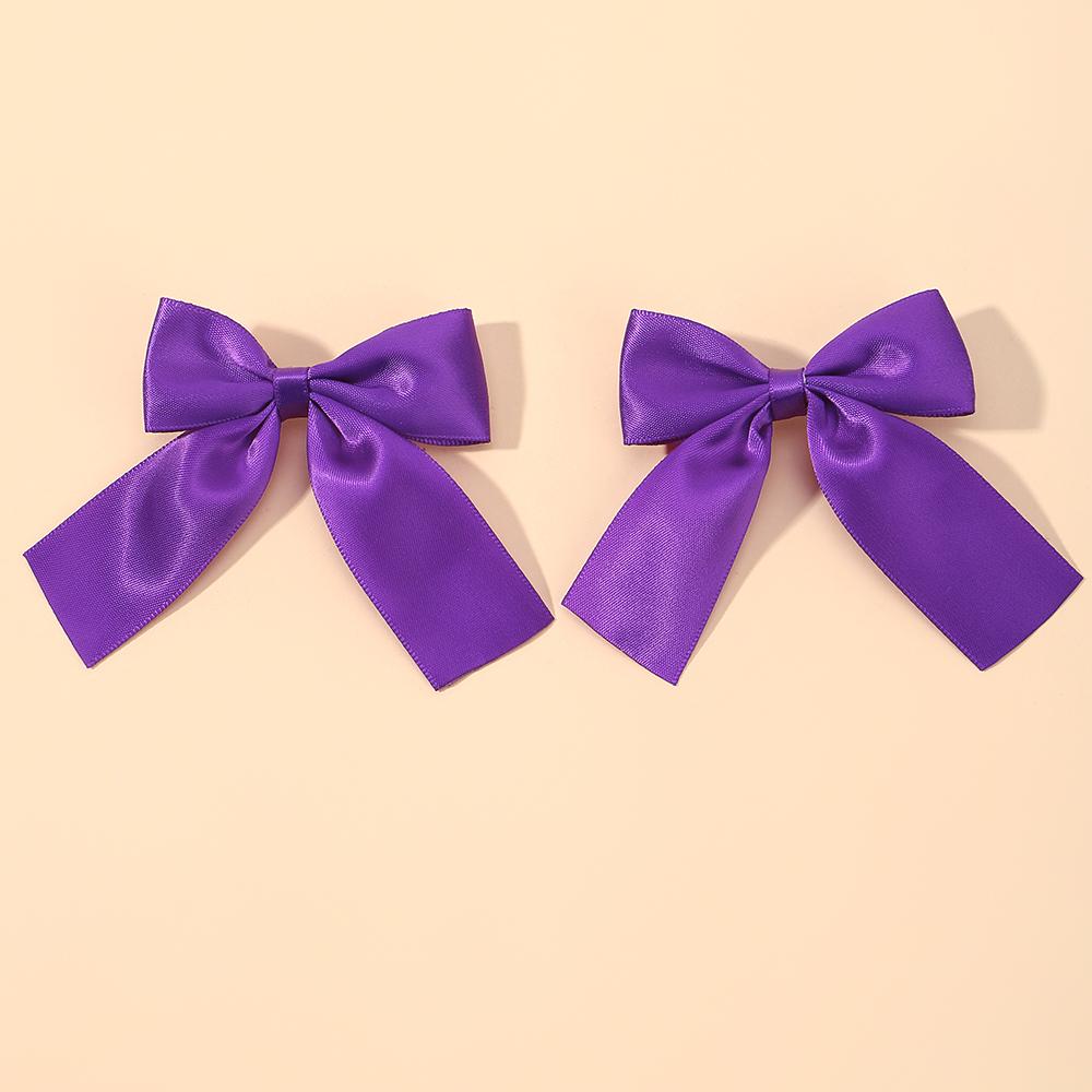 2Pcs Girl Cheer Up Bow Hairclips Delicate Ribbon Hairpins for Kids Hair Accessories 3.5inch Lovely Hair Pins Hairgripe
