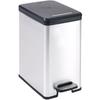 Slim Bin - SLIM BIN - CURVER - 25L - Compact Design - 41 X 27 X 55 Cm - Metallic Grey