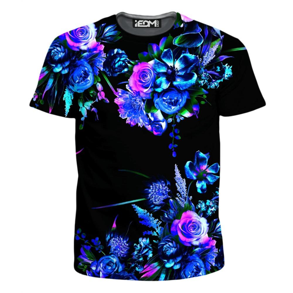 Men's 3D printed mushroom short sleeved T-shirt with magic mushroom print pattern plus size street men's T-shirt