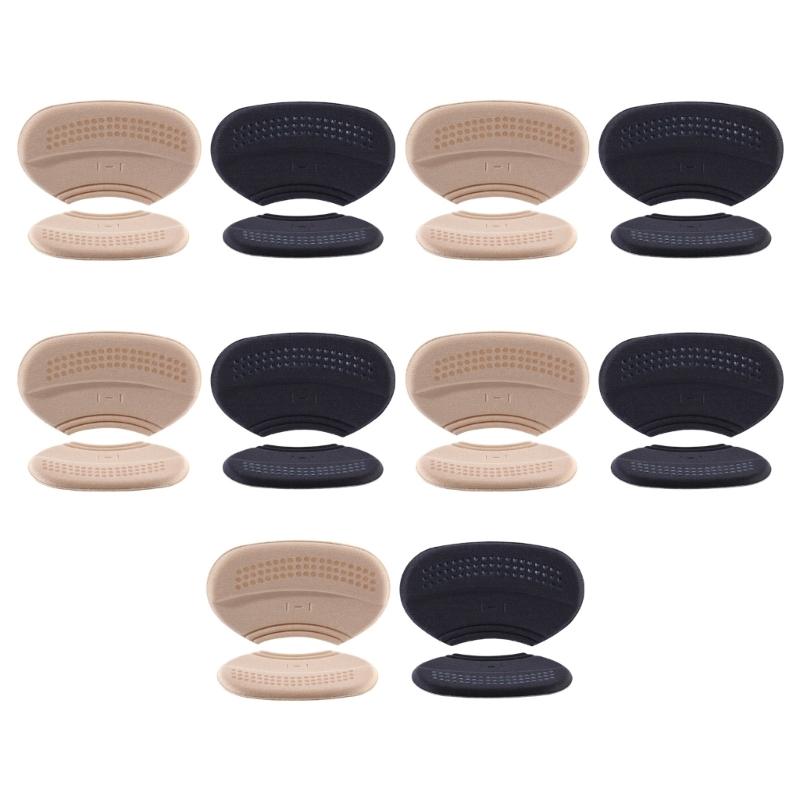 10 Pairs Adhesive Heel Cushions for Oversized Shoe Blisters Prevention Heel Grips Pad for Men Women Leather Shoe