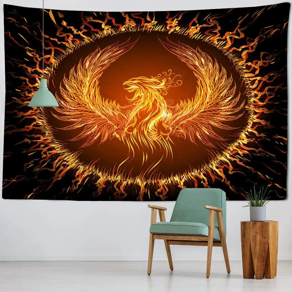 Flame Bird Decorative Tapestry Office Living Room Decor Home Wall Tapestry