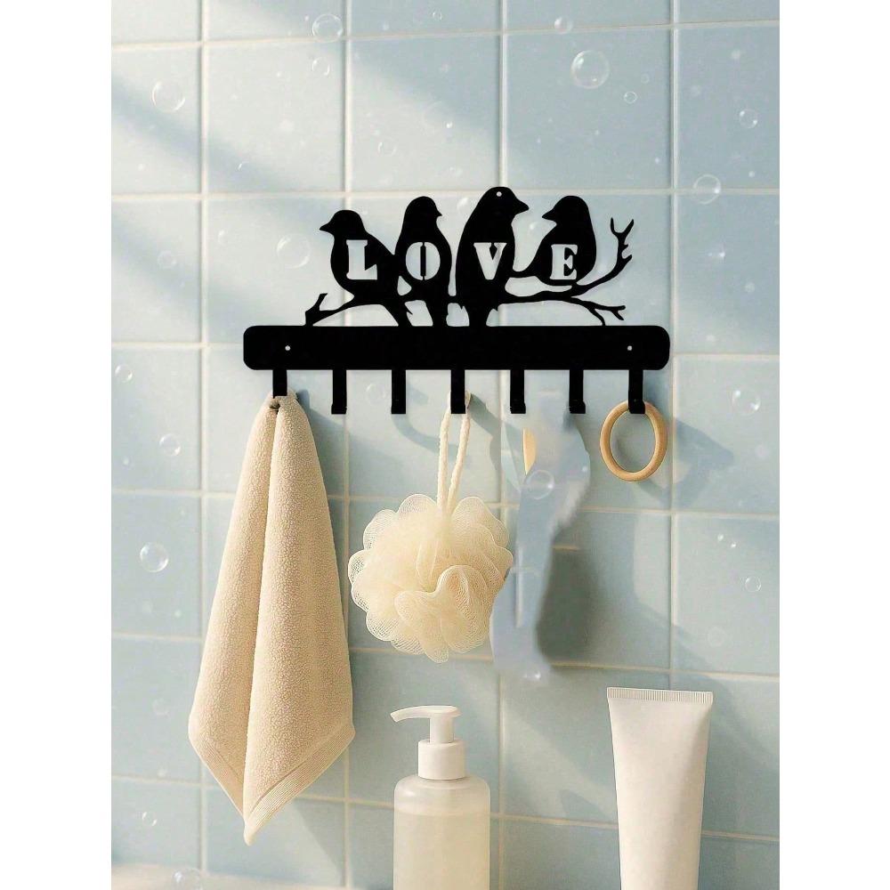 Stylish Metal Wall Mounted Coat and Key Rack for Entryway, Hats, Jackets, Umbrellas, Industrial Rustic Home Decor, Hallway Living Room Organizer