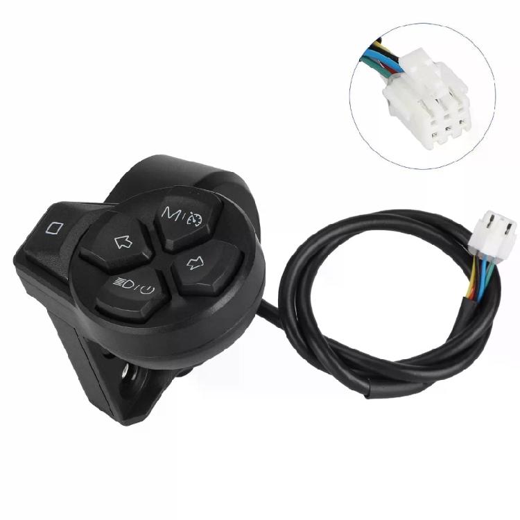 Electric Scooter Turn Signal Switches Waterproof Headlight Button Left and Right Steering Switches with Bells for ZT3/G3/F3