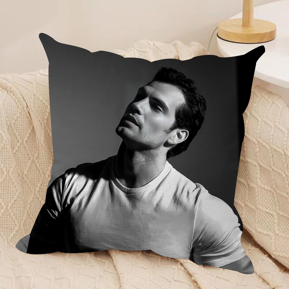 Super Star HHenry Cavill Cushion Cover Silky Short Plush Invisible Zipper Dustproof Sofa Pillow Case for Home Decor