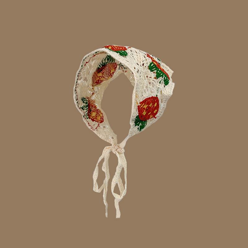 Sweet Cute Triangle Headband For Women Girls Pastoral Style Triangle Headband Travel Photo Hair Scarf Headscarf Hat