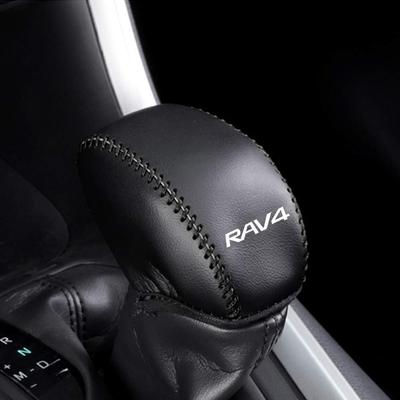 Boyous Toyota New RAV4 RAV4 PHV XA50 Series Shift Knob Leather Interior RAV4 Emblem Custom Stain and Scratch Resistant & Custom-Designed Cover/Grip