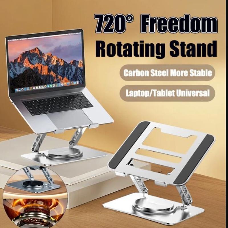 Laptop Stand Tablet Holder 360° Rotating Height Adjustable Metal Laptop Stand Portable Lightweight