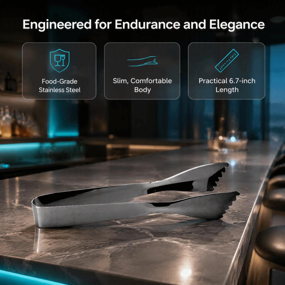 Thicken Design Ice Tongs Silver Black Kitchen Serving Tongs Sugar Tongs  Home Kitchen Coffee Bar