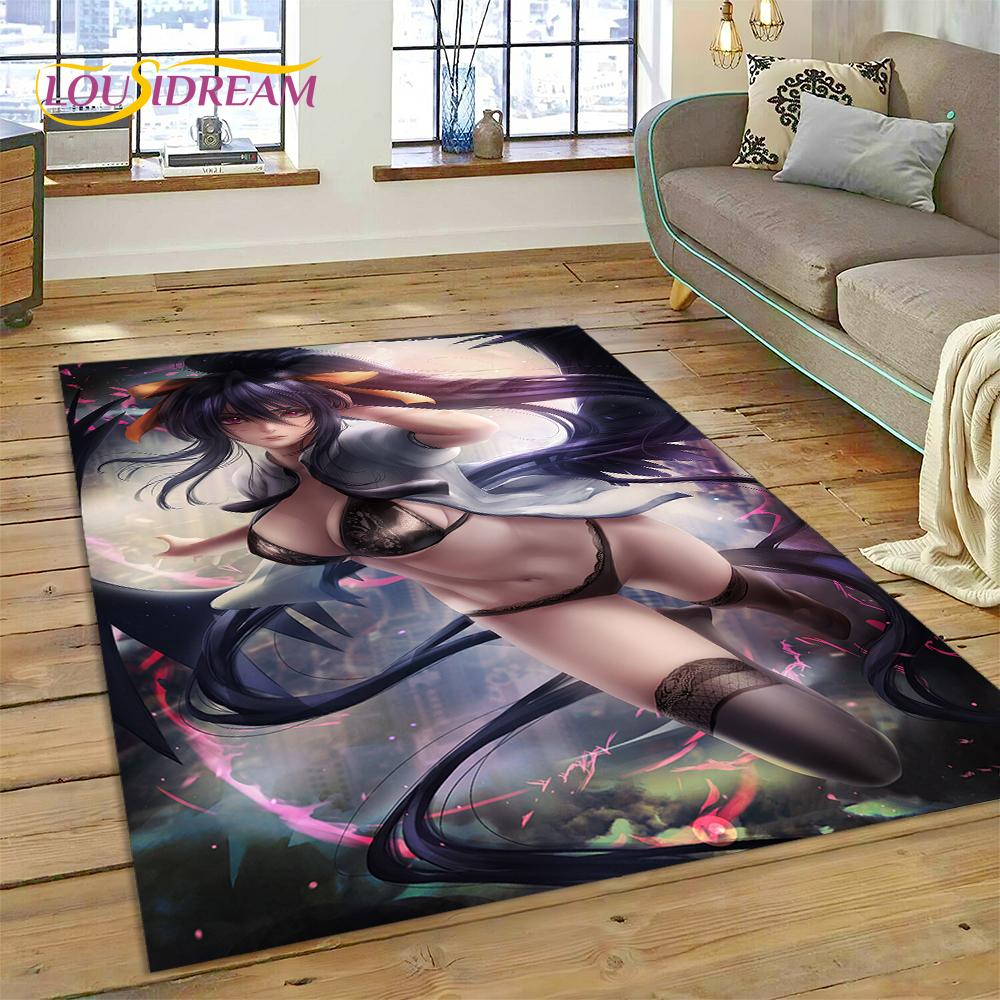 Cartoon Character Sexy Lace Girls Cute Anime Rug Carpet for Living Room Bedroom Home Decor,Non-slip Decoration for Sofa Doormat