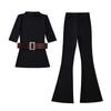 Women's Trendy High Waist Slimming Flared Floor-Length Pants