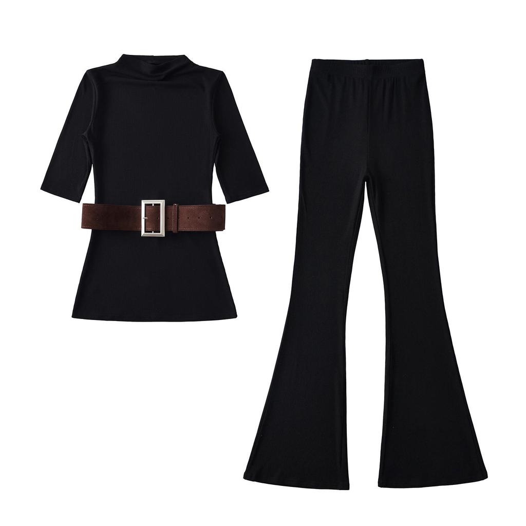 Women's Trendy High Waist Slimming Flared Floor-Length Pants