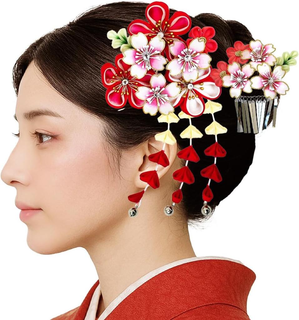 hair accessory set for and other silver Two-piece furisode, coming-of-age ceremonies, graduations, Shichi-Go-San, Shichi-Go-San occasions.